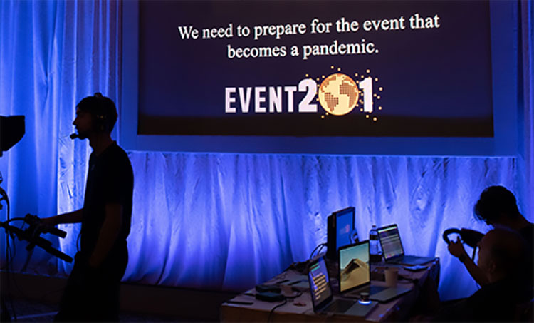 Exercice planifié Event201 sur la pandémie