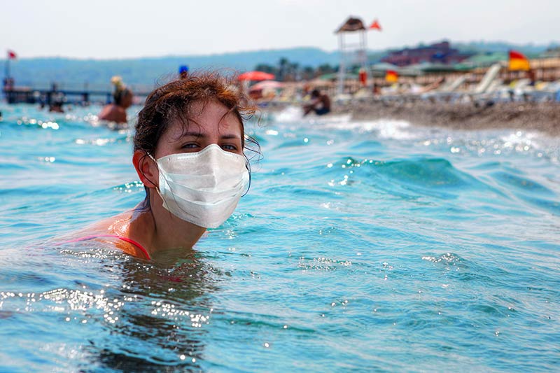 masque facial de natation de l’océan