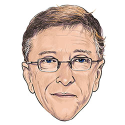 Caricatura de Bill Gates