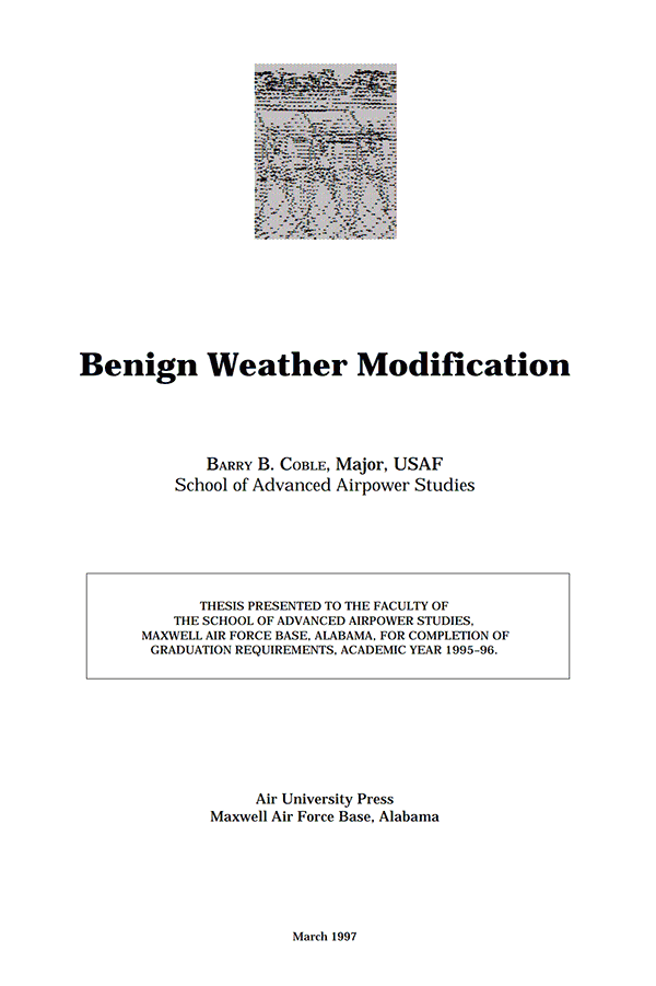 benign weather modification