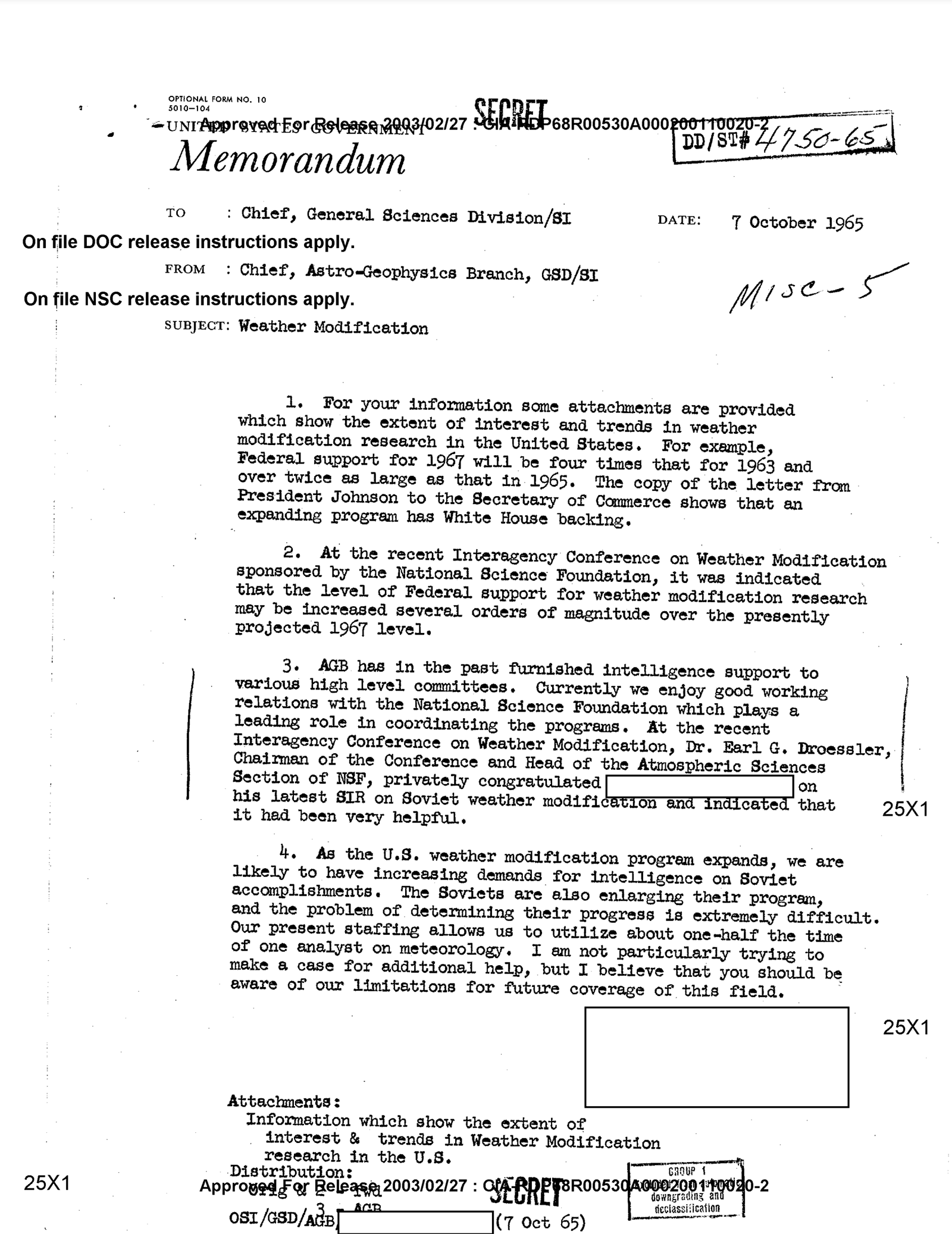 cia memorandum weather modification