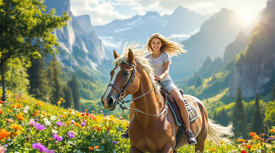 future girl horse nature future girl horse nature